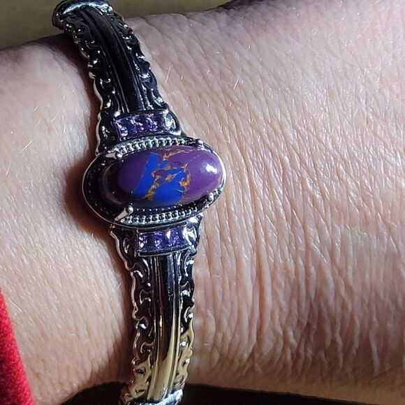 Purple Turquoise Bracelet - Picture 2 of 10